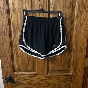 Nike Women's Black and White Athletic Shorts